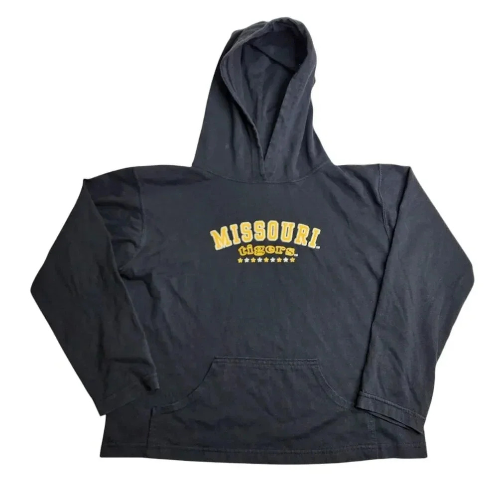 Vintage Dodger Missouri Tigers‎ Crop Hoodie Sweatshirt Women's Size Small